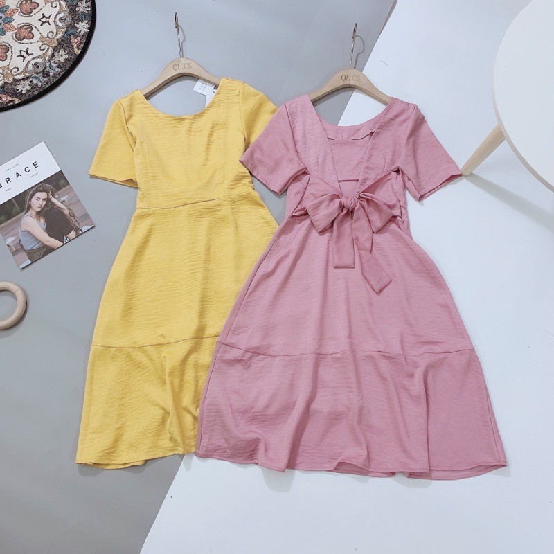 VN72 - VÁY ĐŨI NƠ LƯNG XÒE 2 MÀU CHO NỮ | BigBuy360 - bigbuy360.vn