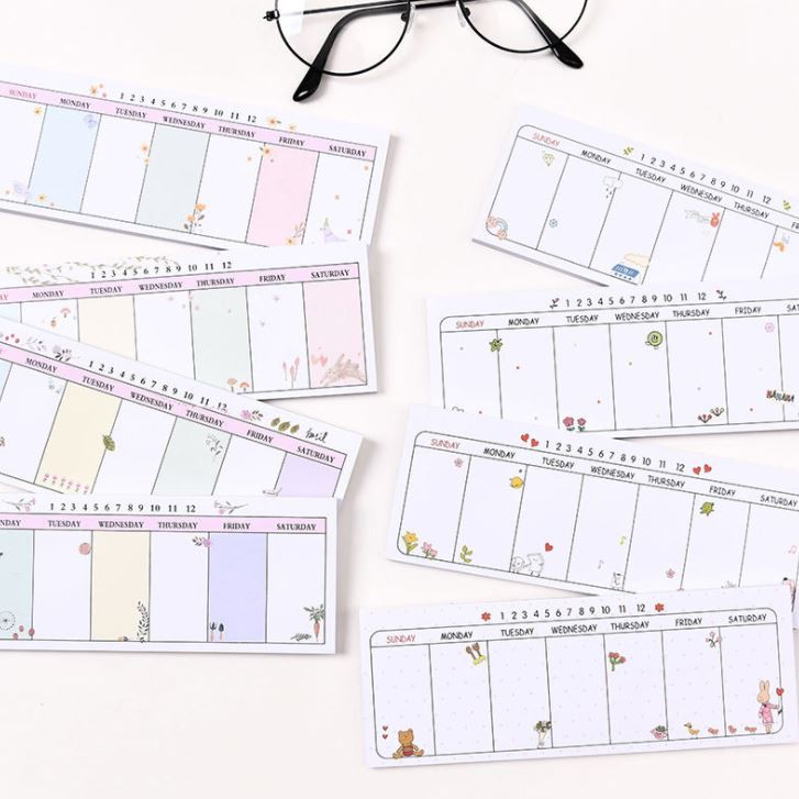 Weekly Planner notepad cho sổ kế hoạch tuần