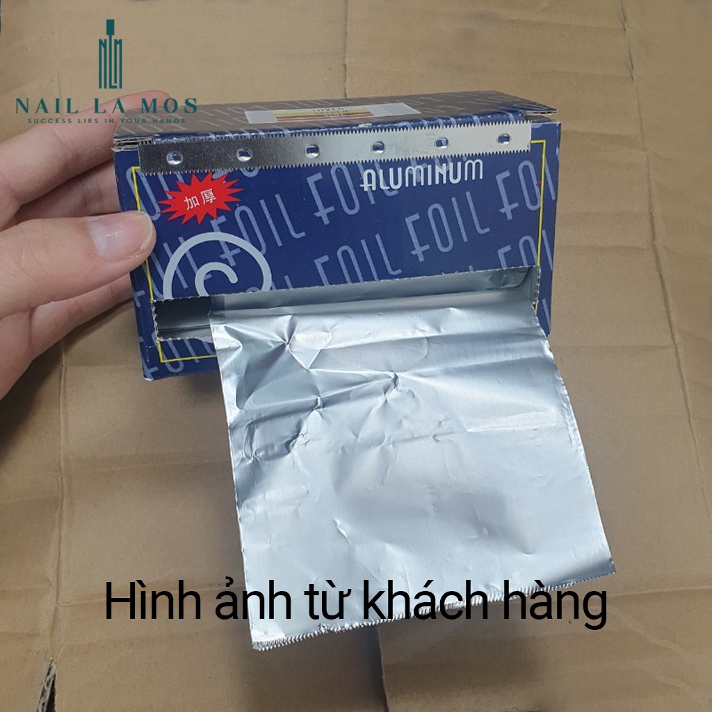 Giấy bạc ủ phá gel - cuộn giấy bạc ủ móng loại có lưỡi cắt không cần kẹp