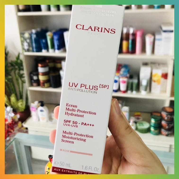 [CÓ BILL] Kem Chống Nắng  CLARINS Rose Mẫu Mới Nhất 2021,  CLARINS Lên Tone Trắng Hồng 50ML