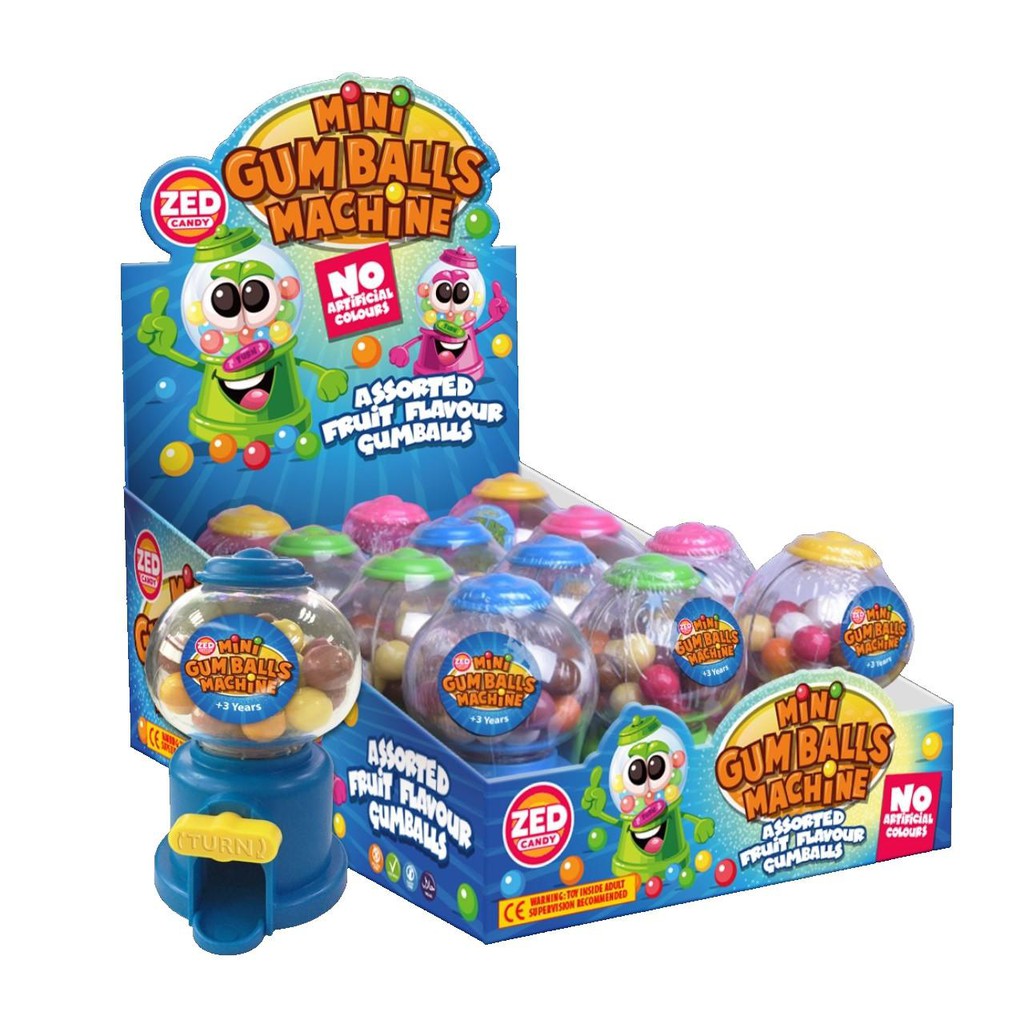 Máy bán kẹo Zed Candy Mini Gumballs Machine 35gr - Màu ngẫu nhiên