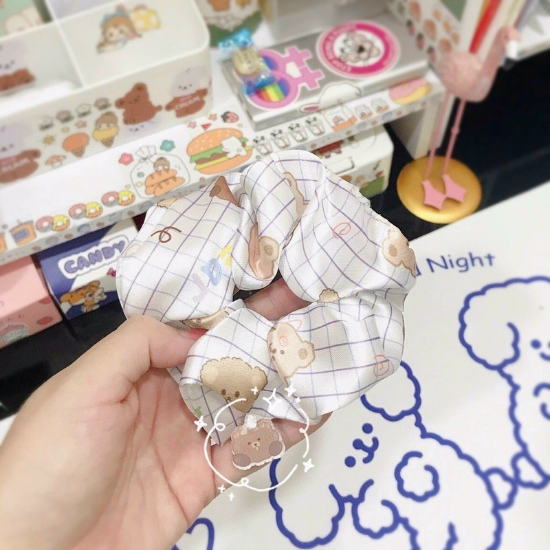 Scrunchies Charm Phi Bóng Siêu Xinh