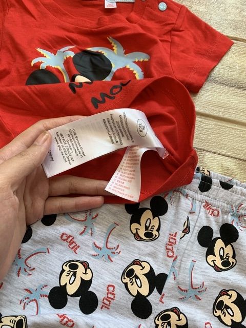 Bộ cộc cho Bé Trai Hình Mickey xuất dư xịn