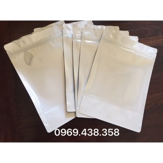 1 kg túi zip 1 mặt trong 1 mặt bạc
