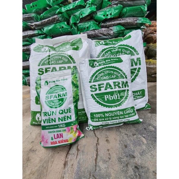Phân trùn quế, trùng que SFARM - 10KG - phân bón hữu cơ trồng cây, cây hoa kiểng, phong lan