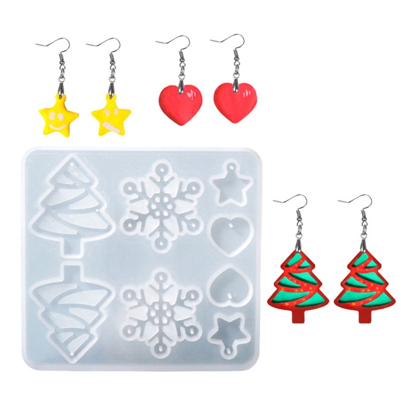 Khuôn Silicone Làm Mặt Trang Sức Hình Cây Thông Noel