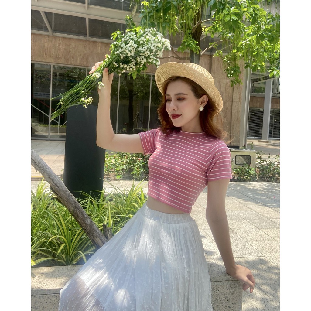 Chân váy chiffon hoa nhí, chân váy xoè dài hoa nhỏ | BigBuy360 - bigbuy360.vn