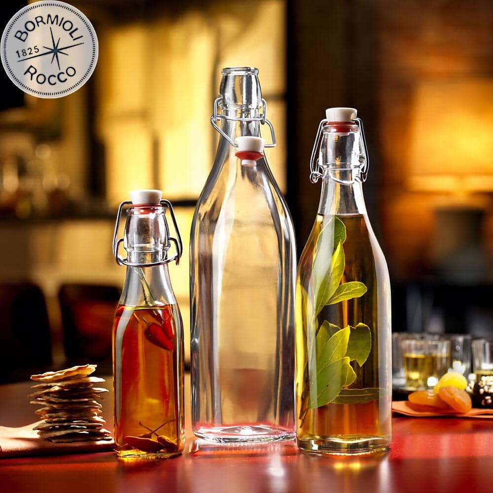 Chai Thủy Tinh Nắp Kẹp, Bình Nước Lọ Nắp Gài Siêu Chắc Chắn, An Toàn 250ml, 500ml, 750ml, 1000ml