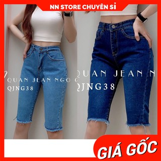 Quần ngố nữ chất jean dày siêu co giãn QJNG 🛑 Quần lửng nữ tổng hợp