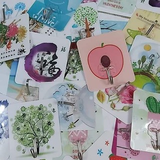 Set 10 Móc Dán Tường Cường Lực 3D
