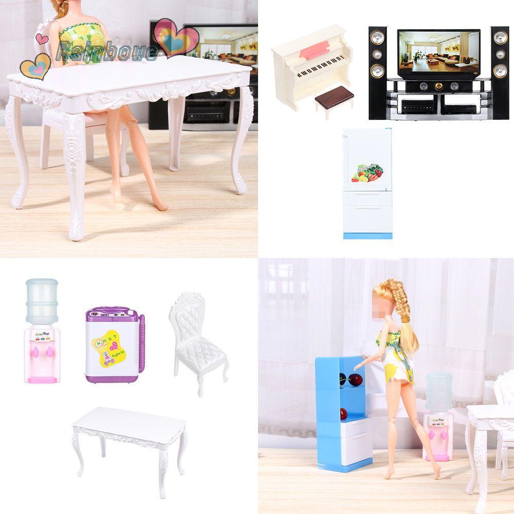 Mô hình bàn ghế mini bằng nhựa trang trí nhà búp bê DIY