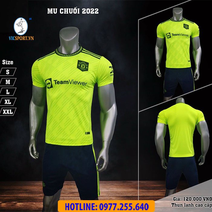 Áo Đá Banh MU  2022-2023 Quần Áo bóng đá CLB Manchester United Xanh Rêu - Vicsport