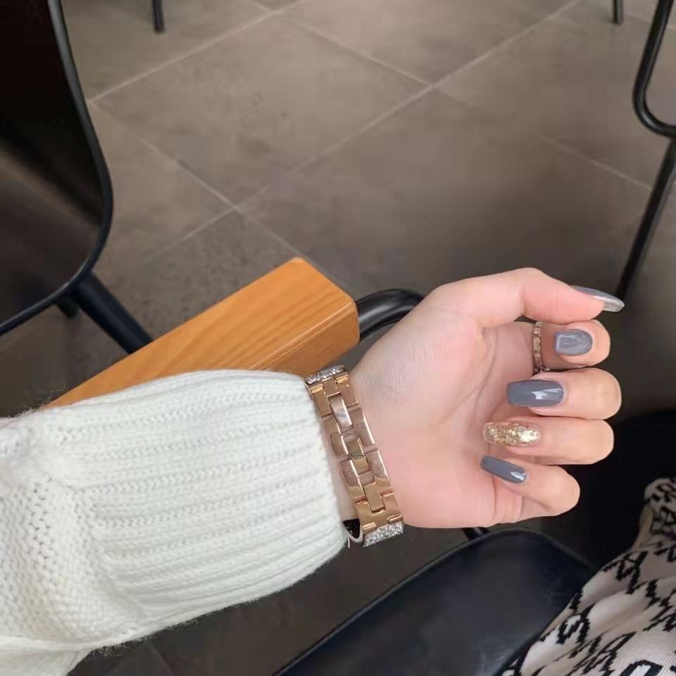 Swarovski Dây Đeo Kim Loại Lấp Lánh Thay Thế Cho Đồng Hồ Thông Minh iwatch series 7 6 5 4 3 2 1 42mm 38mm 45mm 44mm 40mm 41mm