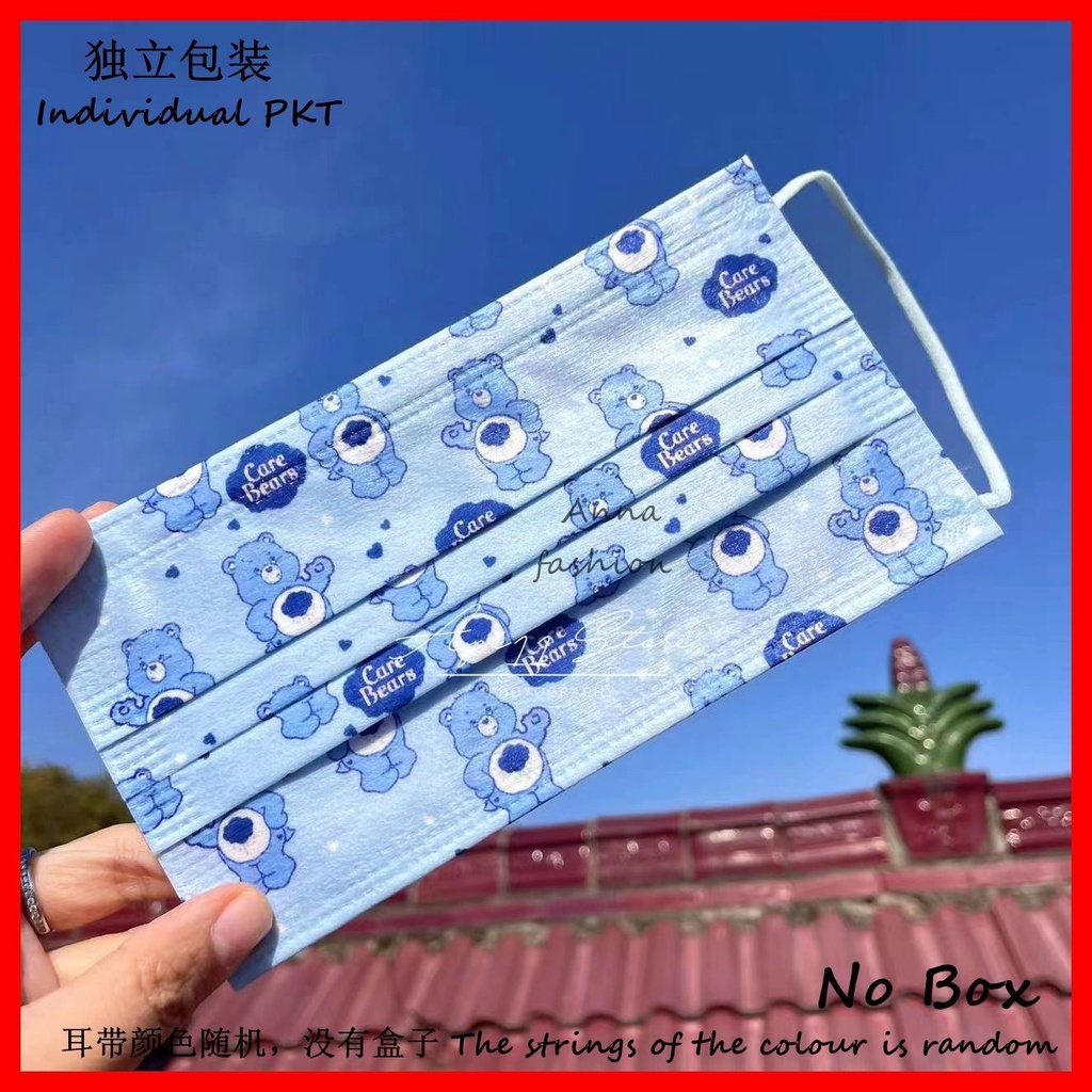 Set 5 / 10 / 30 Khẩu Trang 3 Lớp Dùng Một Lần Thiết Kế Hoạt Hình Cho Người Lớn / Trẻ Em