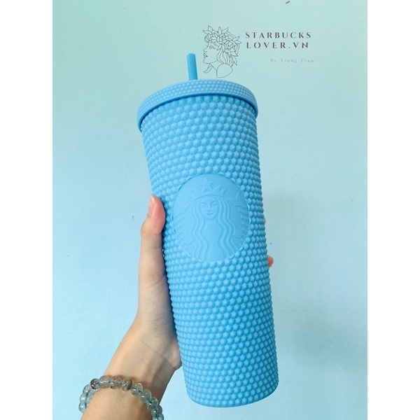 |CHÍNH HÃNG| LY STARBUCKS GAI SKY BLUE SIZE KHỦNG 24OZ