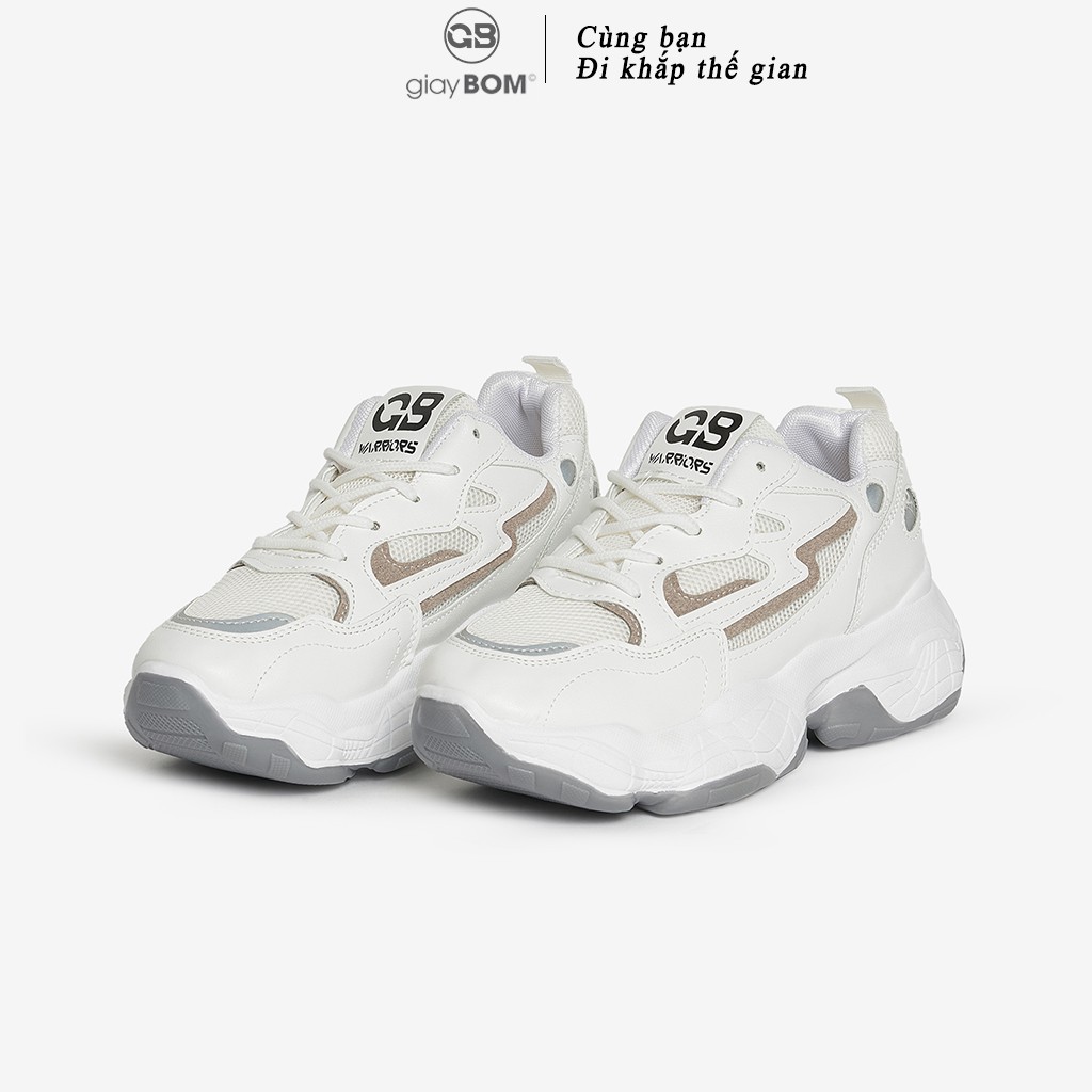 Giày Thể Thao Nữ giayBOM Phản Quang Đế Cao 4 cm Da Phối Vải Cá Tính B926 | BigBuy360 - bigbuy360.vn