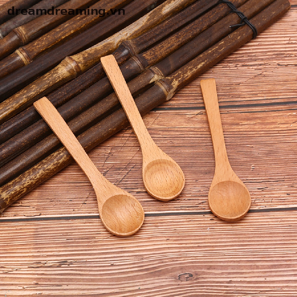 1 Muỗng Gỗ Tre Tròn Tiện Lợi Cho Nhà Bếp / Súp / Cà Phê