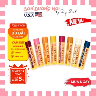 Son dưỡng môi Burt's Bees không màu - Nhiều mùi
