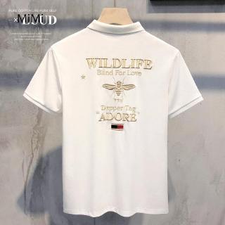 Áo Thun Polo Ngắn Tay Thêu Họa Tiết Con Ong Thời Trang Dành Cho Nam