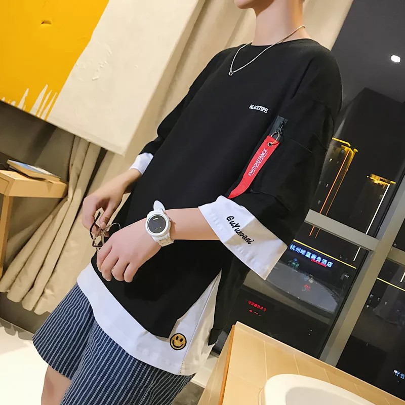 áo thun tay lỡ unisex 65 cotton Nam Nữ form rộng thun cotton DHL swap phong cách Ulzzang.