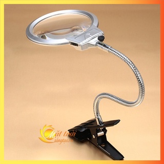 Kính lúp kẹp bàn có đèn mg15120