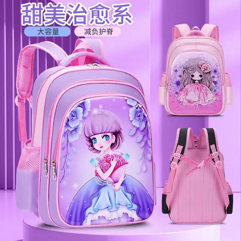 Ba Lô Công Chúa Chống Thấm Nước Dễ Thương Xinh Xắn Dành Cho Bé Lớp 1-3 - 6