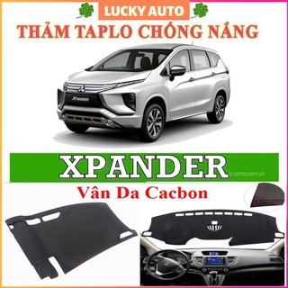 Thảm phủ taplo xe XPANDER  da vân carbon 3 lớp cao cấp - Lucky Auto