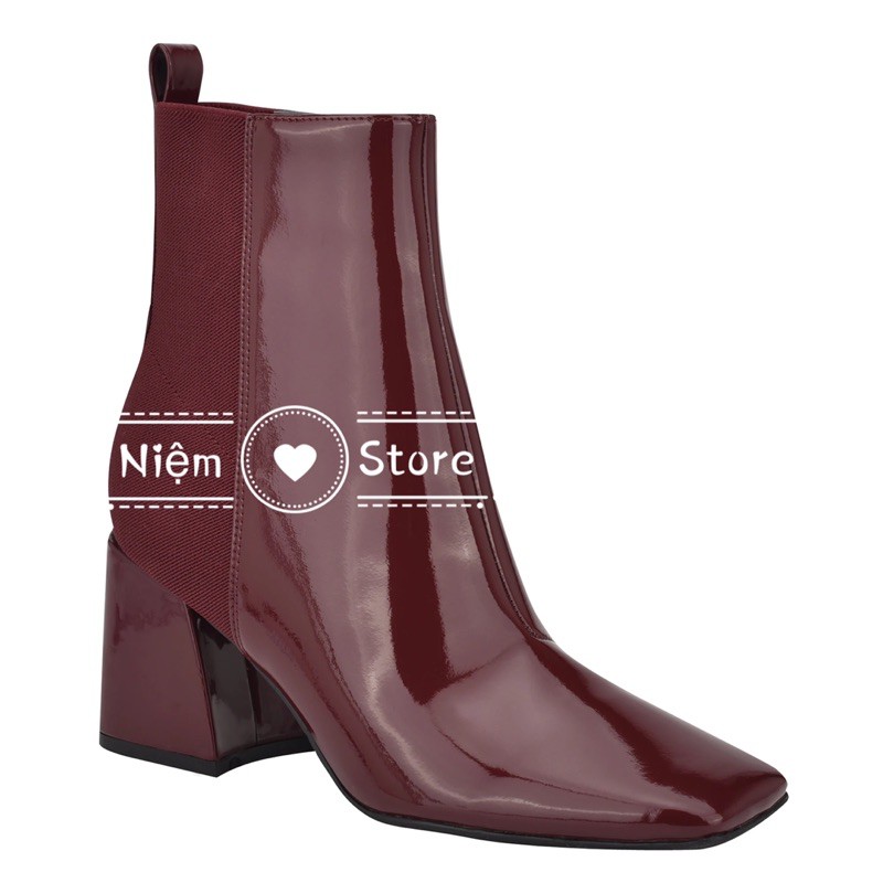 Boots da bóng mũi vuông nine.west
