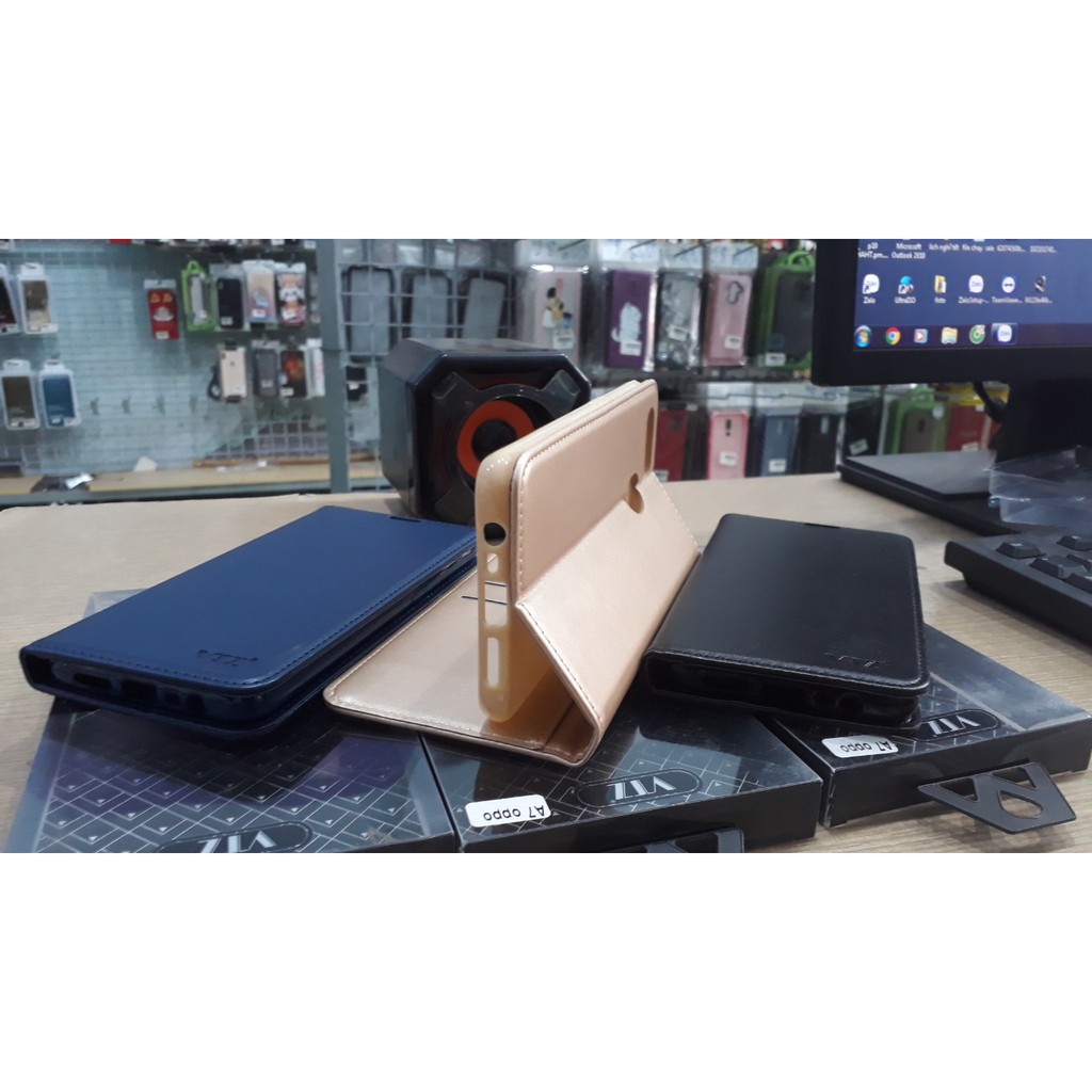Bao da Oppo A7 / A5s nắp gập dạng ví O+ cao cấp chính hãng | BigBuy360 - bigbuy360.vn