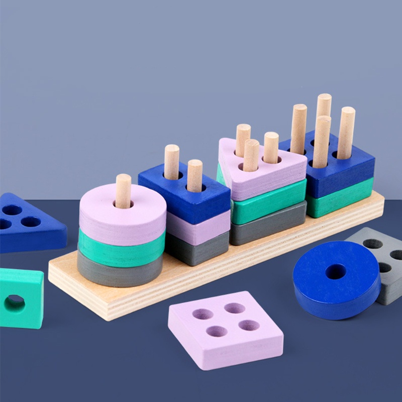 Đồ chơi xếp hình bằng gỗ độc đáo cho bé 1/2/3 tuổi