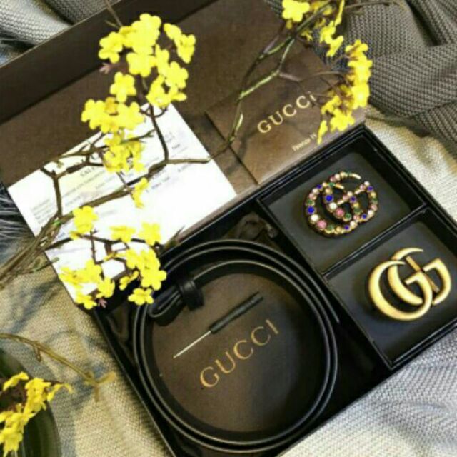 Dây lưng nữ thắt lưng hai mặt đồng và đá siêu hot hàng cao cấp đầy đủ phụ kiện