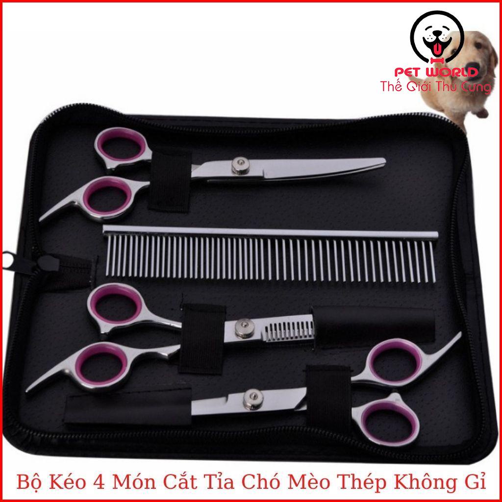Bộ 3 Kéo cắt tỉa lông chó mèo -Pet World