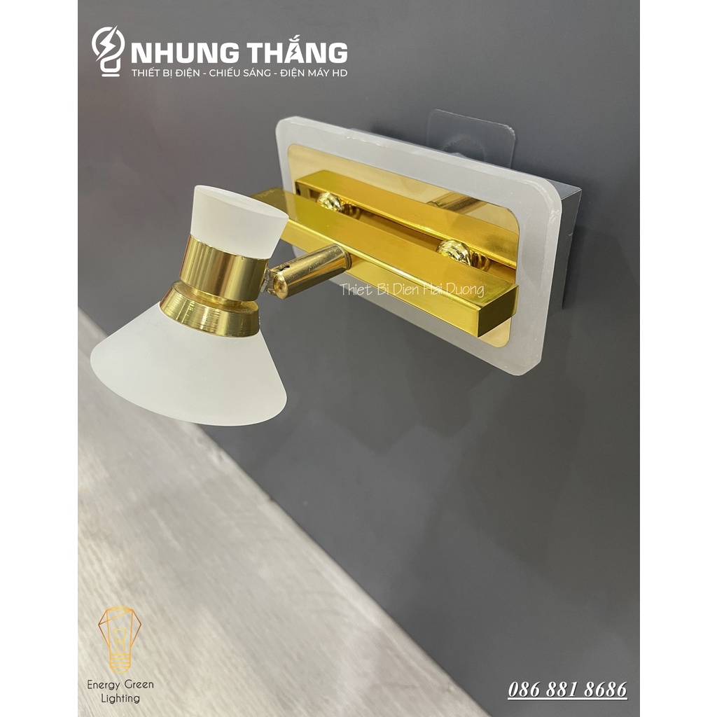 Đèn soi tranh - Đèn rọi gương Led 1 Đèn chiếu sáng 7475-1 - Điều chỉnh góc chiếu - 3 Chế độ ánh sáng - Bảo Hành 1 Năm