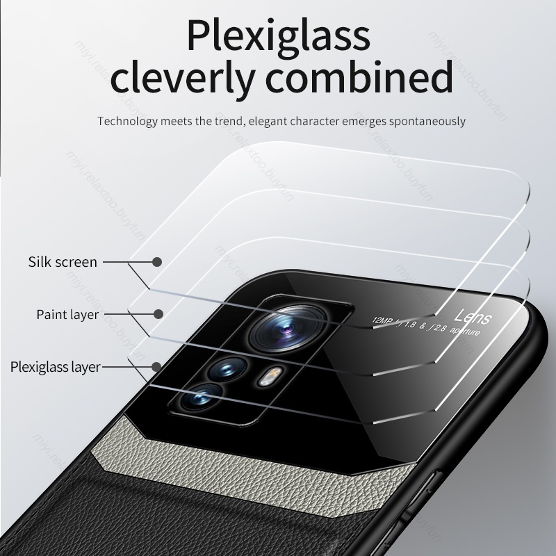 Ốp Điện Thoại Da Bóng Sang Trọng Chống Sốc Cho Xiaomi 12T Pro Xiomi Mi12T Mi 12 T Xiaomi12T Pro