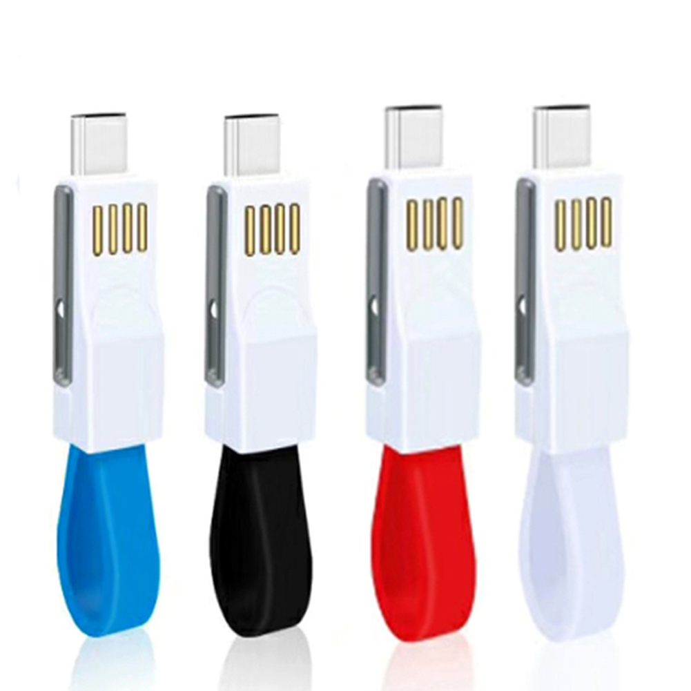 IPHONE ANDROID Dây Cáp Sạc Nhanh Kiểu Móc Khóa Nam Châm 3 Trong 1 Tiện Dụng