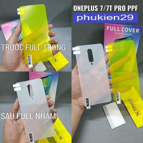 [Mã ELORDER5 giảm 10K đơn 20K] [Oneplus 7 Pro/ 7T Pro] Dán dẻo PPF cao cấp