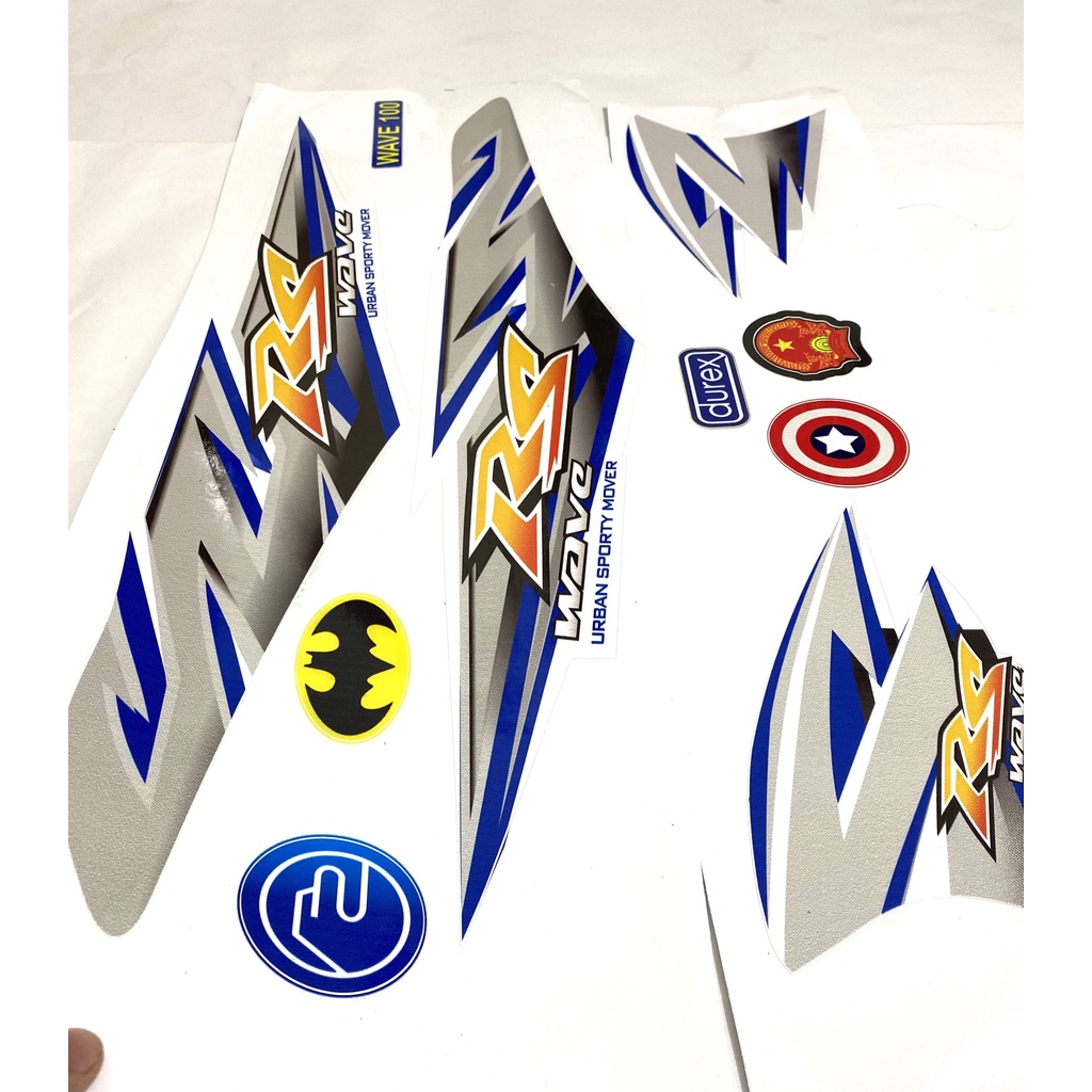 Tem Xe Máy Tem Rs Mẫu Mới Màu Xanh Dương 50cc - 100cc-110cc Chất Liệu 3 Lớp Cao Cấp