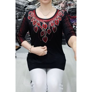 Áo đính đá size 55-75kg vải thun cotton. nhiều màu lựa chọn.