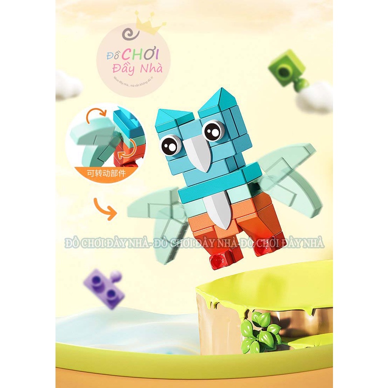 Đồ chơi xếp hình, Lego động vật chính hãng Fello 230pcs, 330pcs, 460pcs - Đồ chơi đầy nhà
