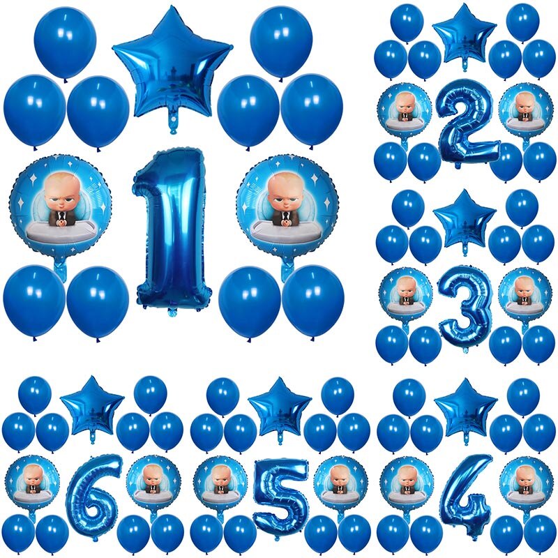 Set 14 Bong Bóng Chữ boss Chúc Mừng Sinh Nhật 1 Tuổi