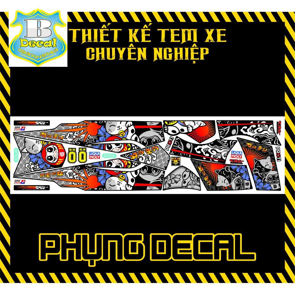 ( Quí khách vui lòng mang ra tiệm cho thợ dán ) Tem Sirius mèo may mắn