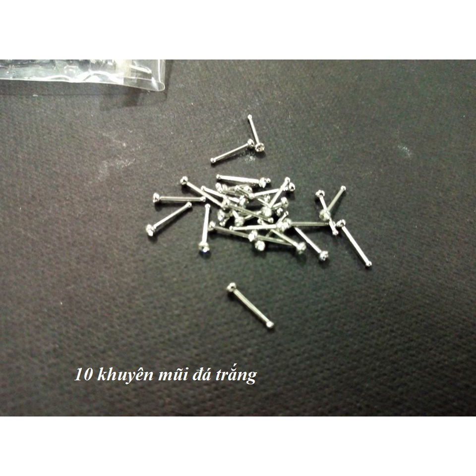 Combo 50 khuyên xỏ cơ bản kèm 50 kim xỏ (chi tiết kéo sang xem ảnh và phần mô tả sản phẩm)