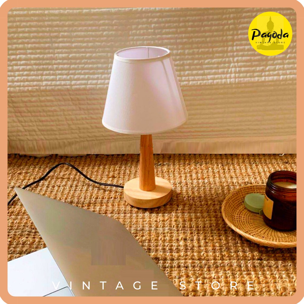(Clip thực tế) Đèn ngủ để bàn gỗ hình nấm Vintage decor => Follow shop nhận mã giảm giá