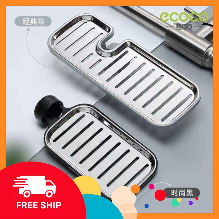 Khay để xà phòng, mớ rửa bát inox ECOCO cao cấp không hoen gỉ  GDTA