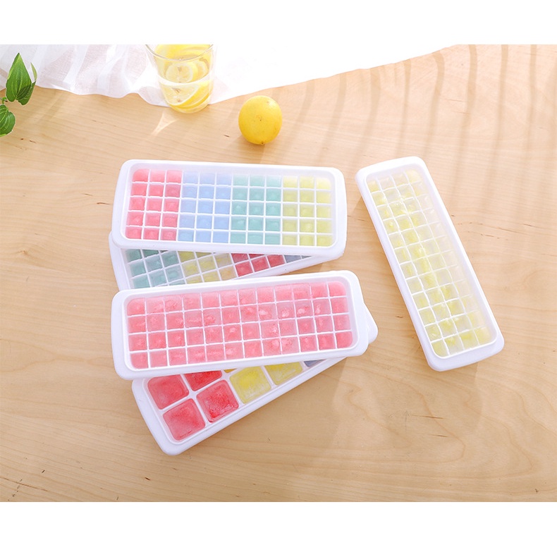 Khay đá / Khay làm đá 12 viên, 48 viên có nắp đậy #T1-07