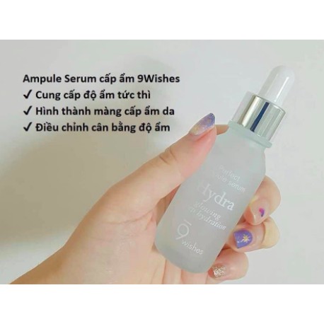 Set  9wishes Hydra + Pine ampoule tinh chất dưỡng ẩm cho da dầu, chống viêm và se khít lỗ chân lông