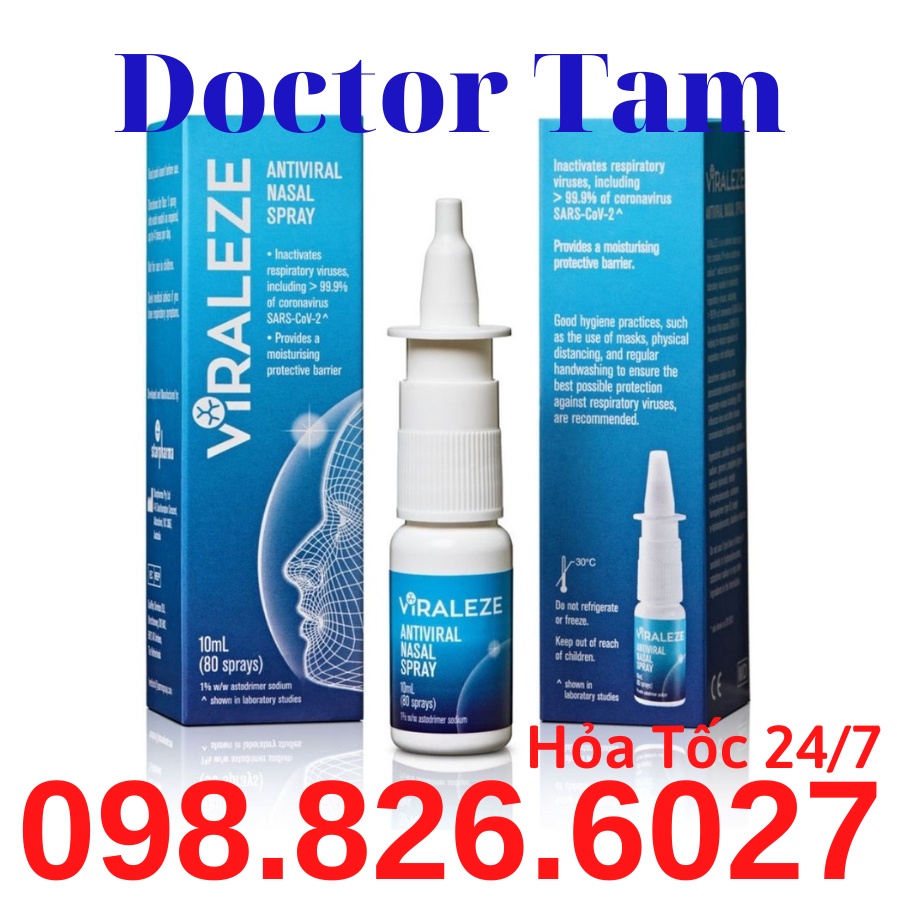Xịt mũi Viraleze kháng khuẩn vi rút đường hô hấp Starpharma Úc