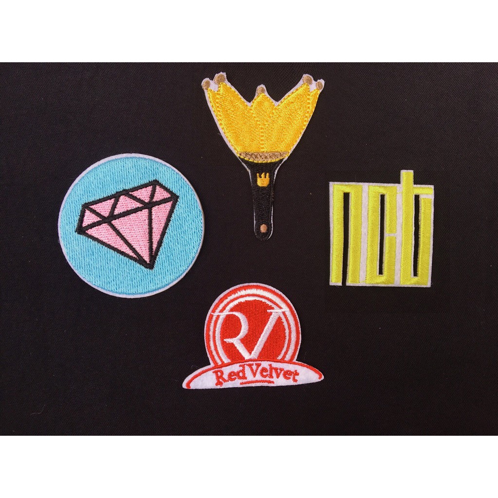 sticker ủi / miếng vải thêu hình logo biểu tượng của nhóm nhạc kpop Twice