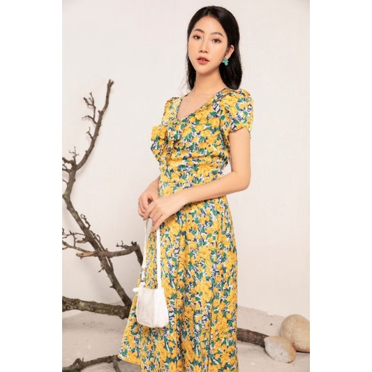Đầm hoa lụa hãng NEM sale