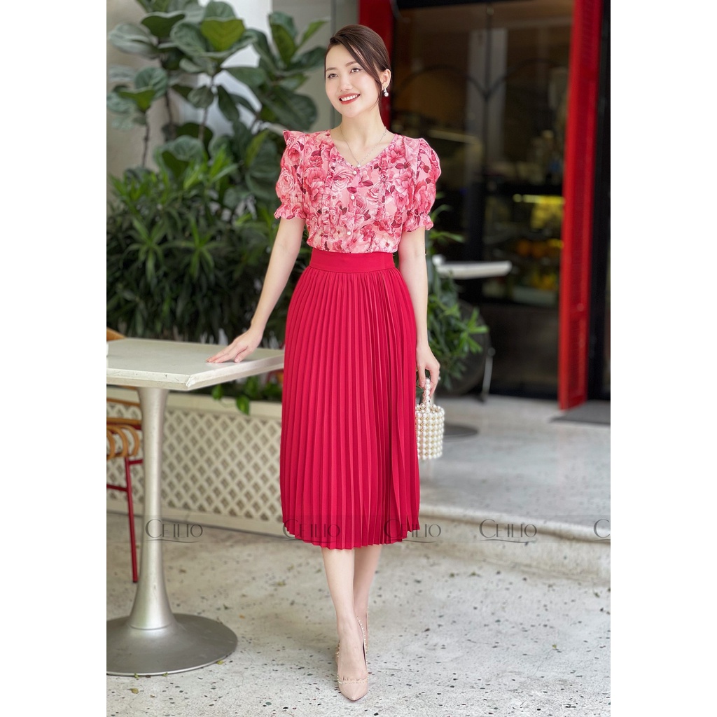 Áo sơ mi hoa hồng